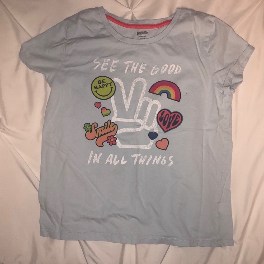 Gymboree “See the Good in All Things” t-shirt, size 10-12